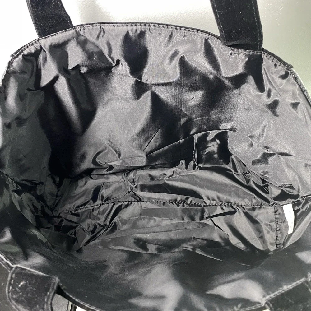 Jimmy Choo Parfums  Tote Bag Black‎ Velvet Silver Glitter Large NWOT 12x18x5